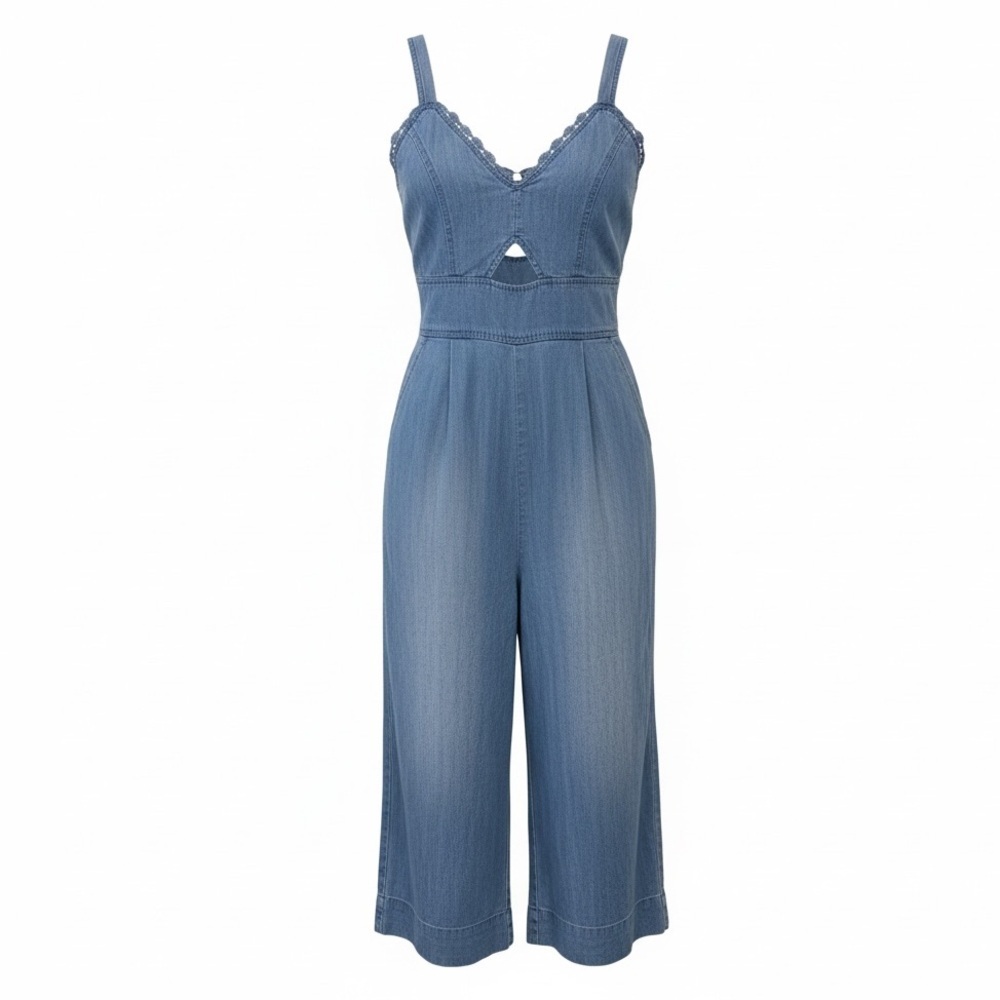 Altar’d state denim flowy jumpsuit, small
